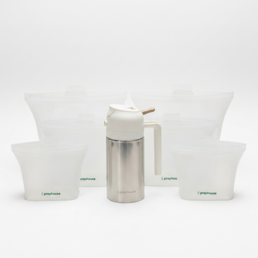 The Prep Kit — PrepHouse Oil Mister with two sets of Silicone Prep Bags (6 bags)