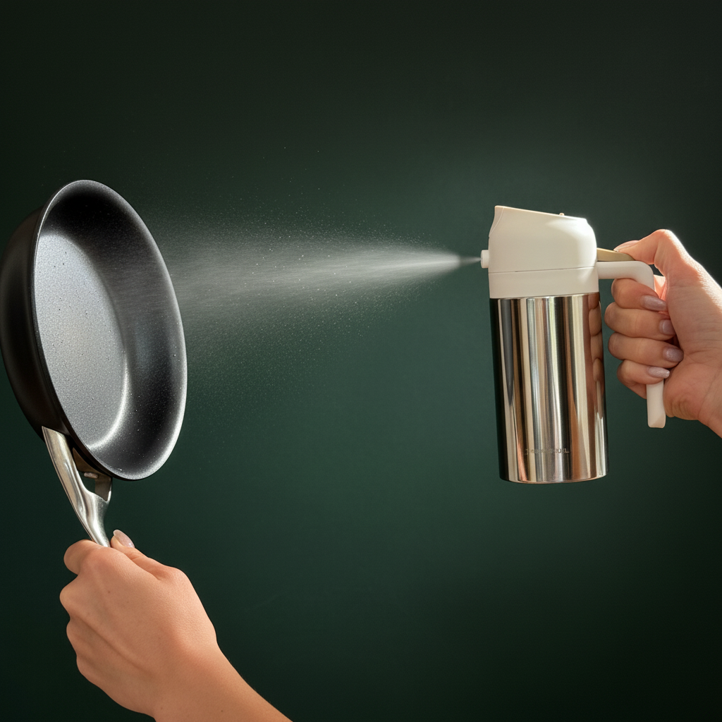 PrepHouse Oil Mister fine mist in action